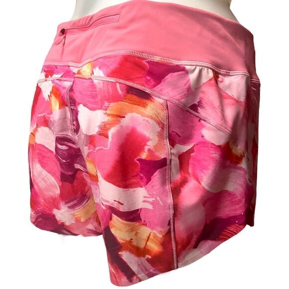 NWT Athleta Vibrant Pink Printed Run With It 3.5” Lined Short Size XL - Picture 4 of 14